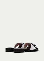 Load image into Gallery viewer, Hispanitas - Flat Yakarta Sandal - Black/White
