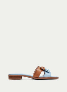 Hispanitas - Flat Yakarta Sandal - Sky/Tan