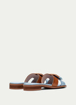 Load image into Gallery viewer, Hispanitas - Flat Yakarta Sandal - Sky/Tan
