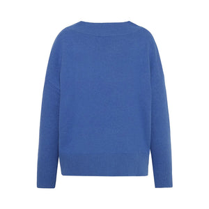 Mansted - Hannah V Neck Sweater - Sky Blue