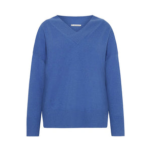 Mansted - Hannah V Neck Sweater - Sky Blue
