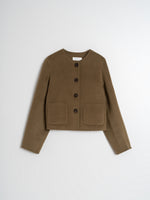 Load image into Gallery viewer, Indi And Cold - Patch Pockets Cropped Jacket - Olive
