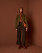 Load image into Gallery viewer, Indi And Cold - Patch Pockets Cropped Jacket - Olive
