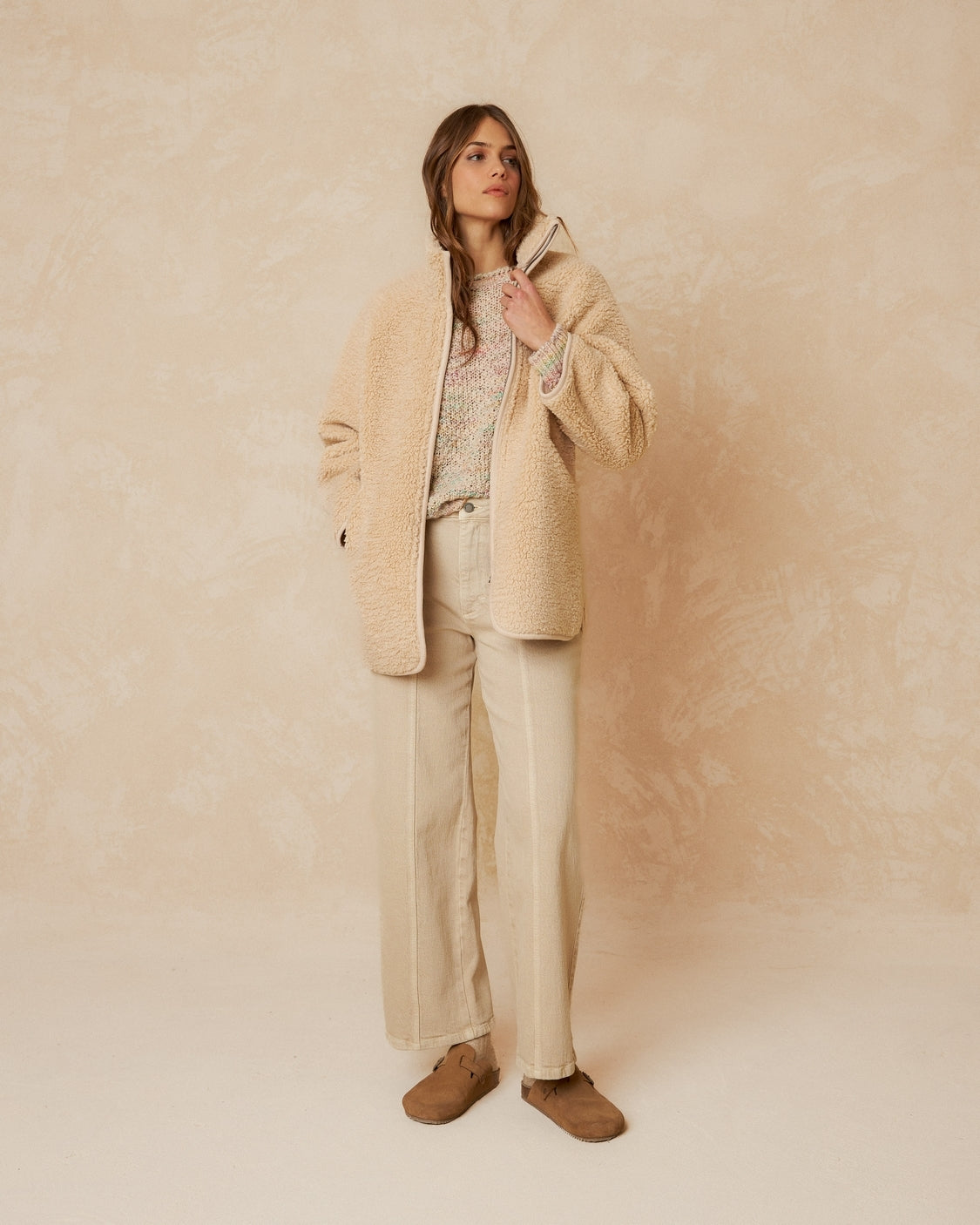 Indi And Cold - Abrigo Reversible Coat - Ecru