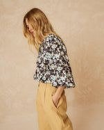 Load image into Gallery viewer, Indi And Cold - Flowy Dobby Shirt - Black
