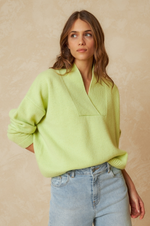 Load image into Gallery viewer, Indi And Cold - Knitted Shawl Collar Jumper - Sorbet

