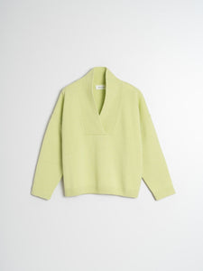 Indi And Cold - Knitted Shawl Collar Jumper - Sorbet