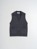 Load image into Gallery viewer, Indi And Cold - Cotton Polo Collar Vest - Night
