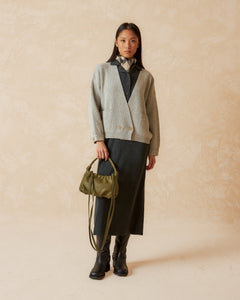 Indi And Cold - Cross Knit Jacket - Grey Vigor