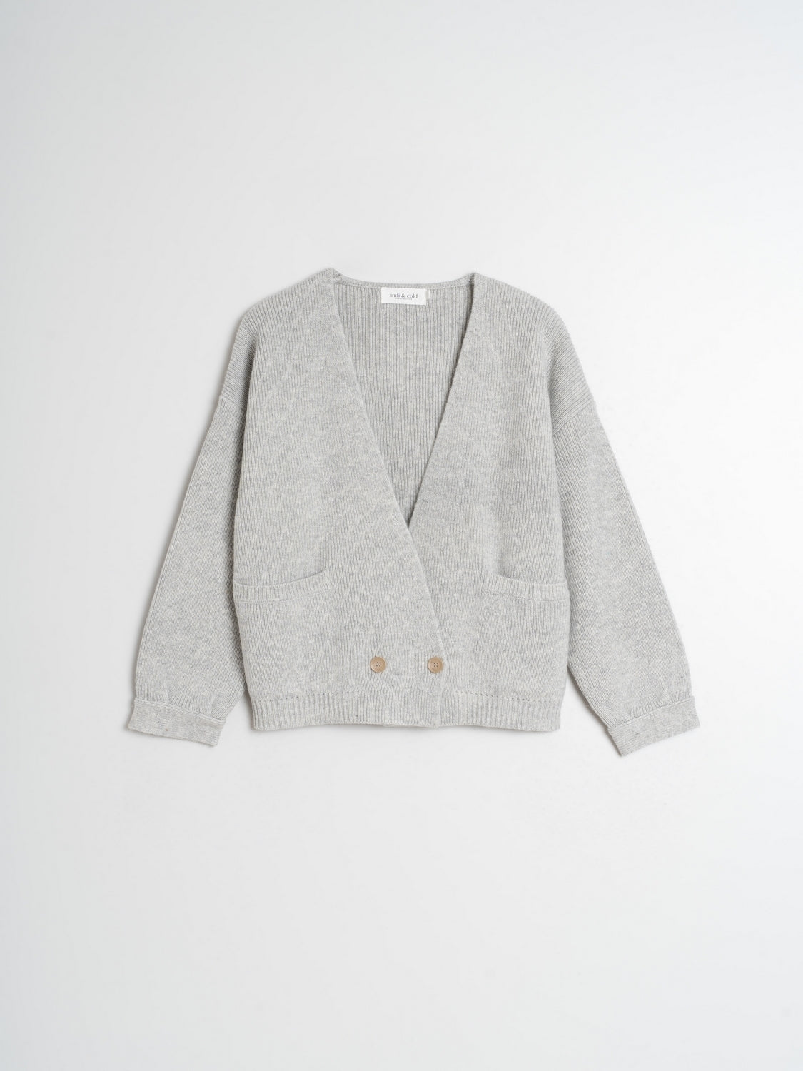 Indi And Cold - Cross Knit Jacket - Grey Vigor