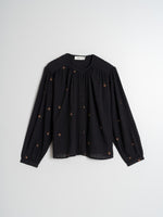 Load image into Gallery viewer, Indi And Cold - Embroidered Gauze Shirt - Black
