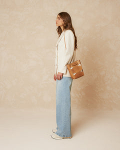 Indi And Cold - Leather Bag With Cutouts - Camel