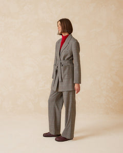 Indi And Cold - Maxi Blazer With Removable Belt - Black
