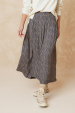 Load image into Gallery viewer, Indi And Cold - Midi Printed Skirt - Midnight

