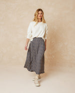 Load image into Gallery viewer, Indi And Cold - Midi Printed Skirt - Midnight
