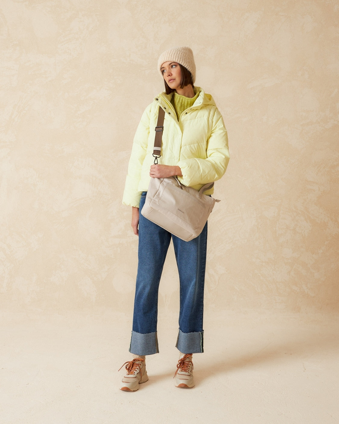 Indi And Cold - Multi Position Nylon Bag - Stone