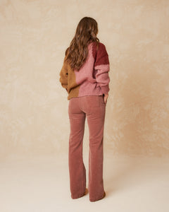 Indi And Cold - Noah Micro Cord Flared Pant - Almond