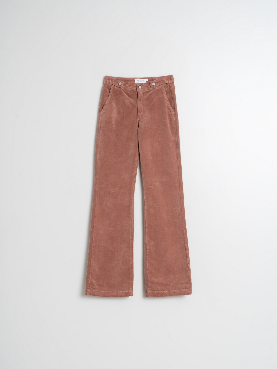 Indi And Cold - Noah Micro Cord Flared Pant - Almond