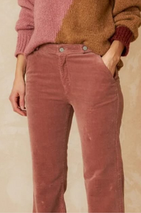 Indi And Cold - Noah Micro Cord Flared Pant - Almond