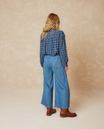 Load image into Gallery viewer, Indi And Cold - Printed Viscose Blouse with Smock Detail - Indigo
