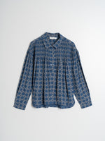 Load image into Gallery viewer, Indi And Cold - Printed Viscose Blouse with Smock Detail - Indigo
