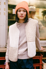 Load image into Gallery viewer, Indi And Cold - Reversible Patch Vest - Ecru

