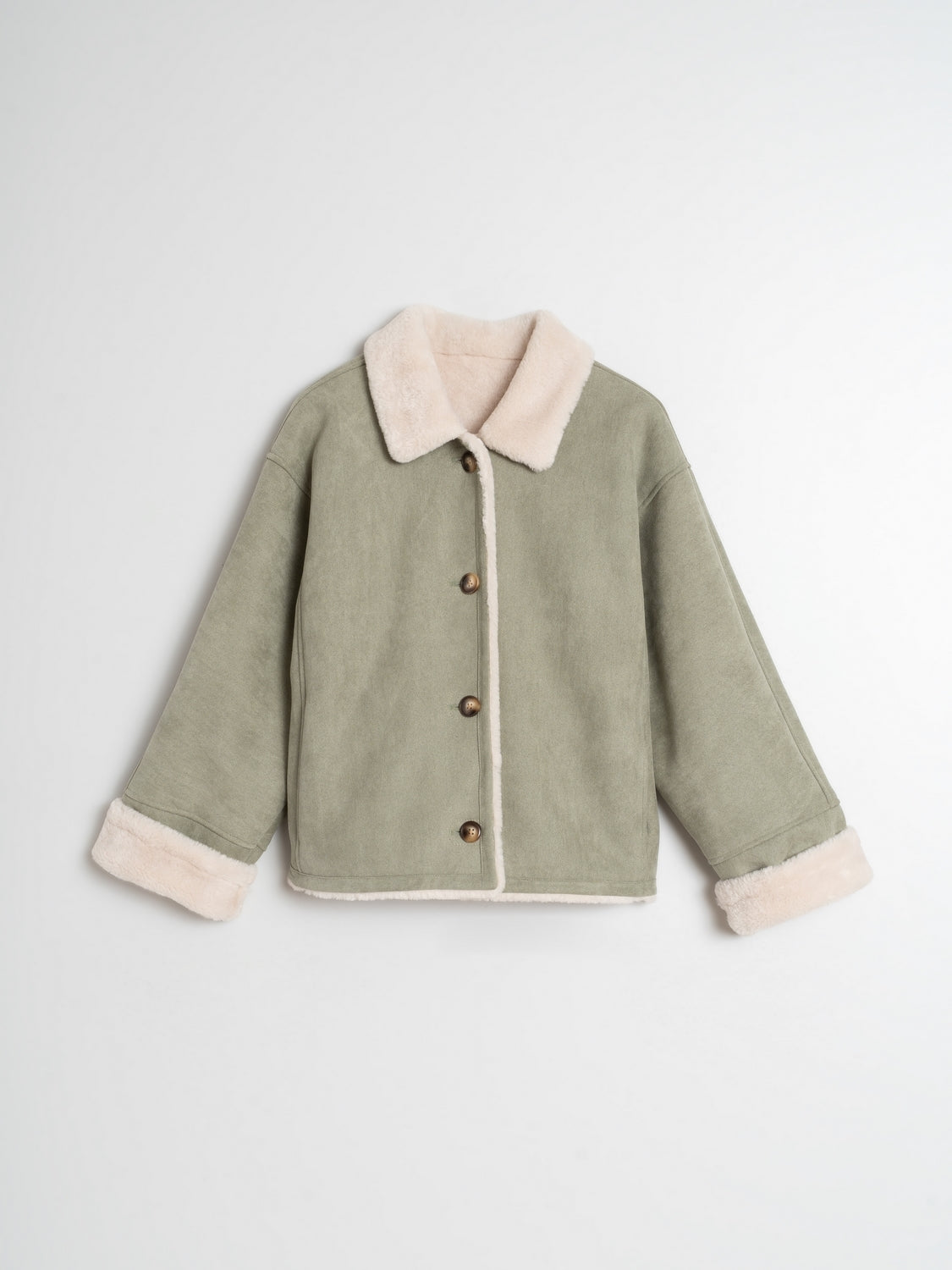 Indi And Cold - Short Nubuck Effect Coat - Agua