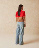 Load image into Gallery viewer, Indi And Cold - Two Tone Knitted Cardigan - Coral
