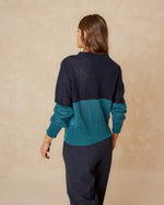 Load image into Gallery viewer, Indi And Cold - Two Tone Open Gauge Knit Cardigan - Pato
