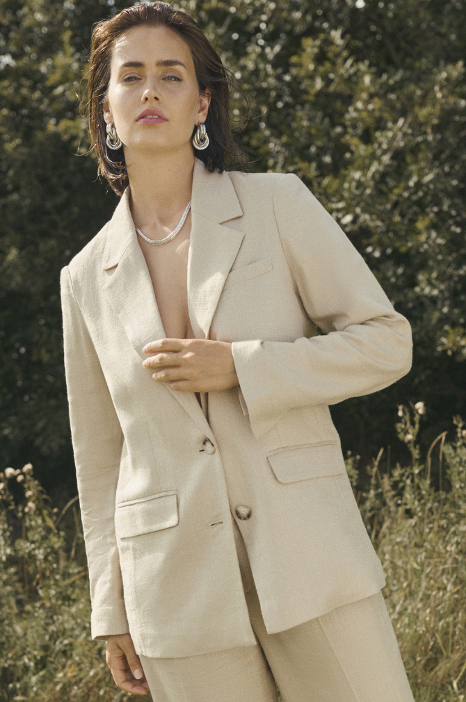 Kaffe - KAhelene Blazer - Feather Grey Melange