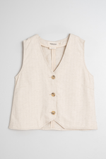 Load image into Gallery viewer, Indi And Cold - Pinstripe Twill Vest - Crudo 121
