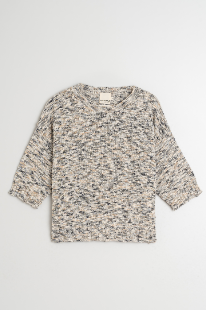Indi And Cold - Boucle Knit Sweater - Carbon 480