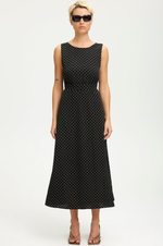 Load image into Gallery viewer, Gestuz - Katia Long Dress - Split Pea Dot
