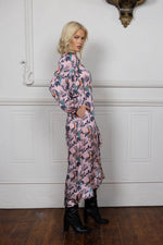 Load image into Gallery viewer, Joey - Birds Of Paradise Wrap Dress - Blush
