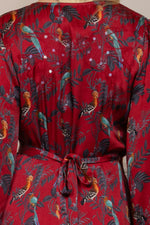 Load image into Gallery viewer, Joey - Birds Of Paradise Wrap Dress - Raspberry
