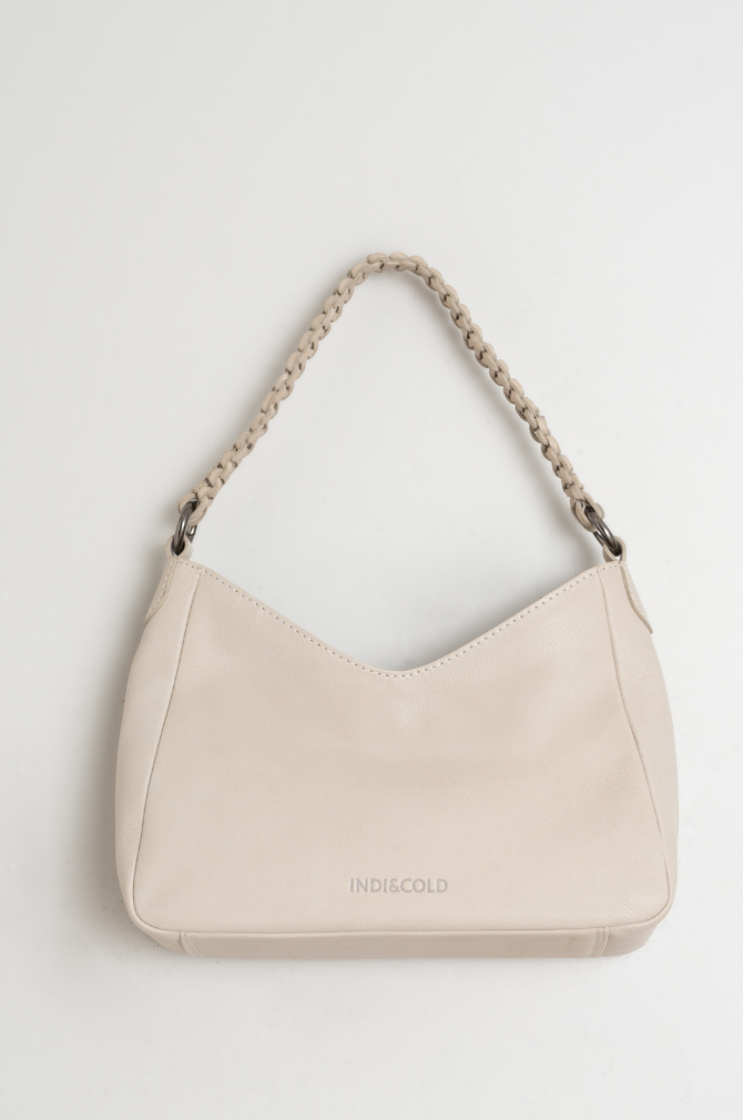 Indi And Cold - Leather Bag With Braided Handle - Crudo 730