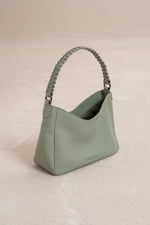 Load image into Gallery viewer, Indi And Cold - Leather Bag With Braided Handle - Salvia 730
