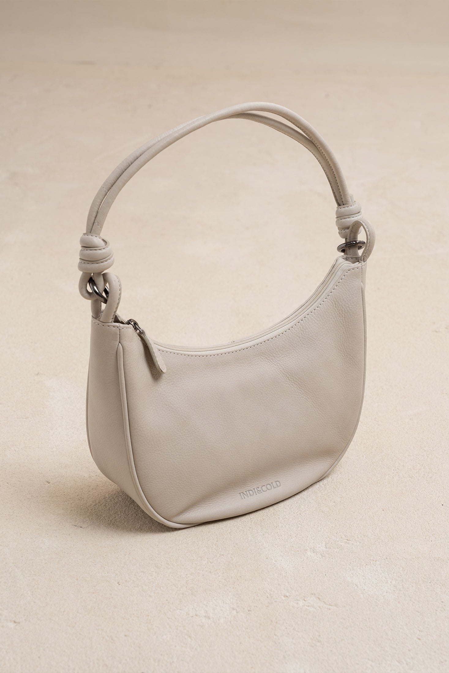Indi And Cold - Half Moon Leather Bag - Crudo 731