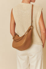 Load image into Gallery viewer, Indi And Cold - Half Moon Leather Bag - Marron 731
