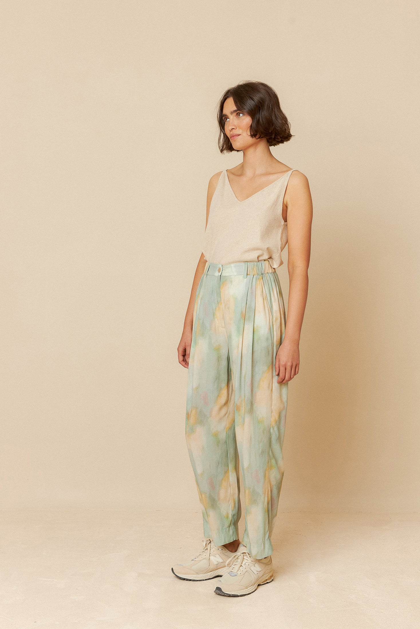 Indi And Cold - Jared Pleated Pants - Jade 102