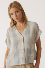 Load image into Gallery viewer, Indi And Cold - Gingham Check Camisa Top - Jasmin 151
