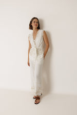 Load image into Gallery viewer, Indi And Cold - Embroidered Hem Pant - Crudo 178
