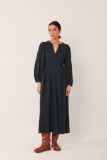 Load image into Gallery viewer, Indi And Cold - Crepe Cotton Dress - Navy 340
