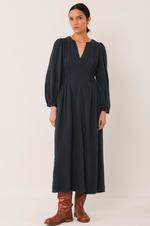 Load image into Gallery viewer, Indi And Cold - Crepe Cotton Dress - Navy
