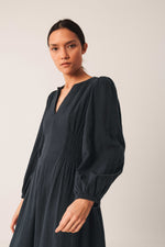 Load image into Gallery viewer, Indi And Cold - Crepe Cotton Dress - Navy 340
