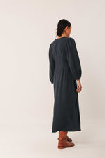 Load image into Gallery viewer, Indi And Cold - Crepe Cotton Dress - Navy 340
