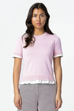 Load image into Gallery viewer, Coster Copenhagen - Knit T-Shirt - Pale Rose/White Sleeves
