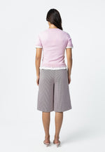 Load image into Gallery viewer, Coster Copenhagen - Knit T-Shirt - Pale Rose/White Sleeves
