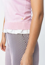 Load image into Gallery viewer, Coster Copenhagen - Knit T-Shirt - Pale Rose/White Sleeves
