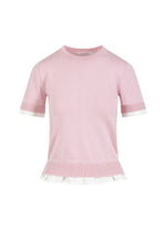 Load image into Gallery viewer, Coster Copenhagen - Knit T-Shirt - Pale Rose/White Sleeves

